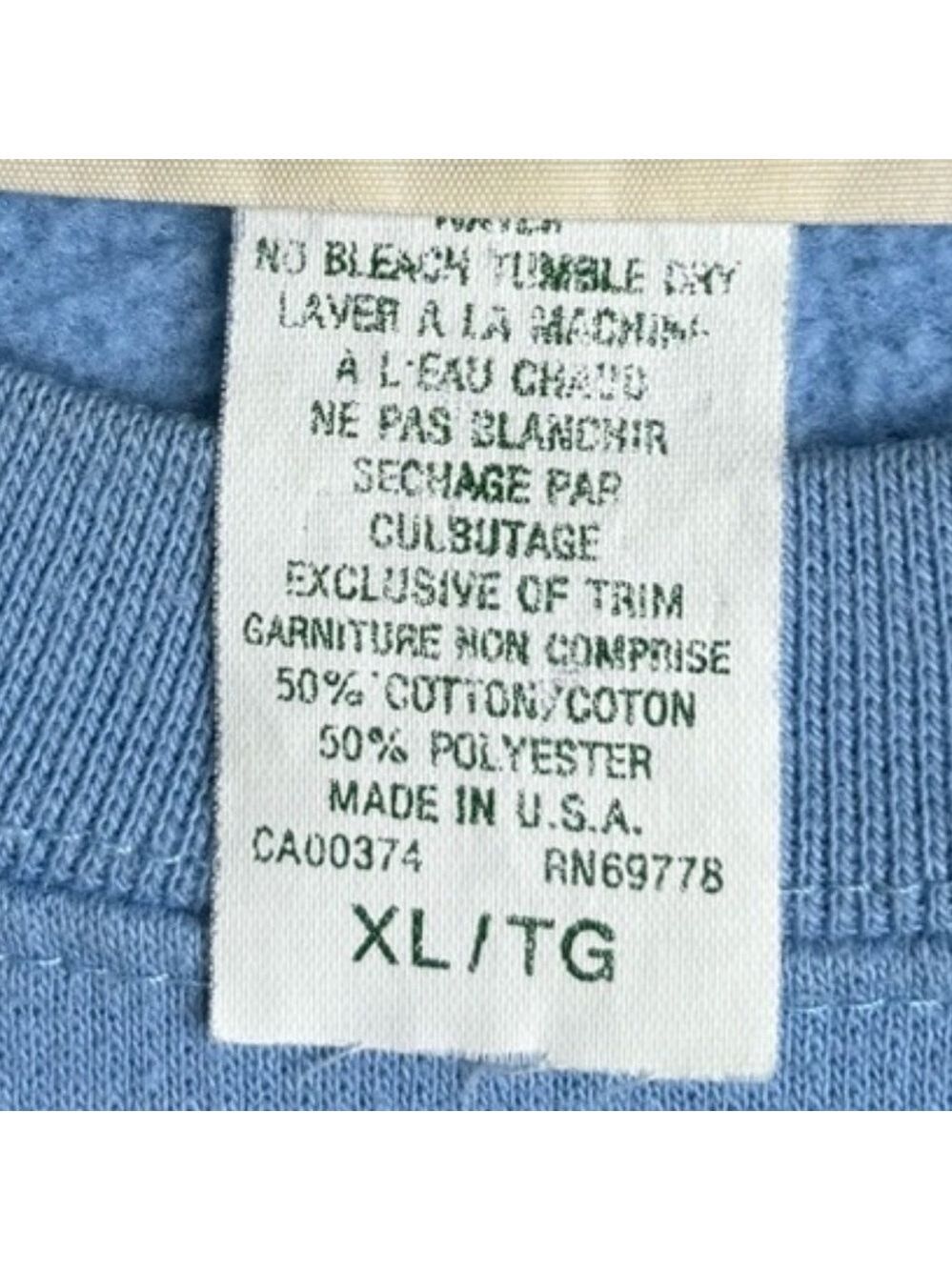 90s Cabin Sweatshirt by Northern Reflections Cabin Scenery Light Blue Size XL - Picture 2 of 11